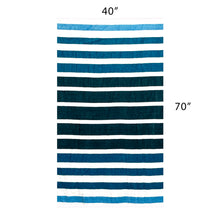 Load image into Gallery viewer, Baja Sol Extra Large, Plush Beach Towel (40 x 70), Cotton, Striped Beach, Pool, Bath Towel