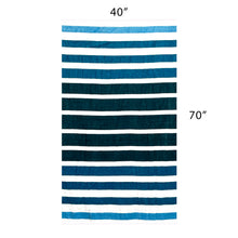 Load image into Gallery viewer, Baja Sol Extra Large, Plush  Beach Towel (40 x 70), Cotton, Striped Beach, Pool, Bath Towel
